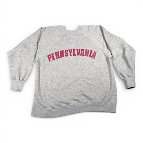 Vintage University Pennsylvania Sweater Adult LARGE Gray Sweatshirt USA 90s