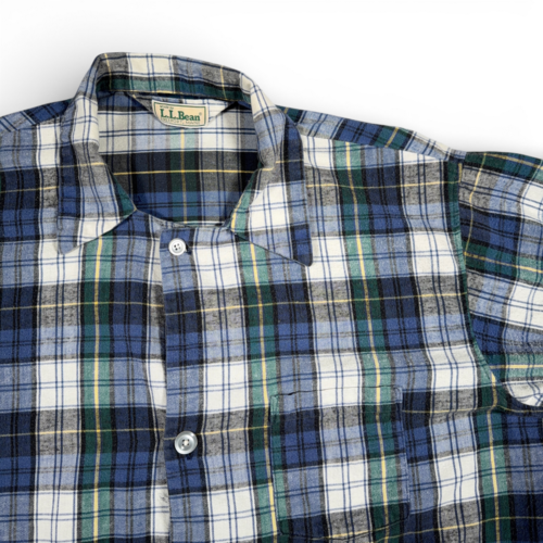 Vintage LL Bean Shirt Adult EXTRA LARGE Blue Plaid Flannel Pajama Sleepwear 70s-2 Vintage LL Bean Shirt Adult EXTRA LARGE Blue Plaid Flannel Pajama Sleepwear 70s
