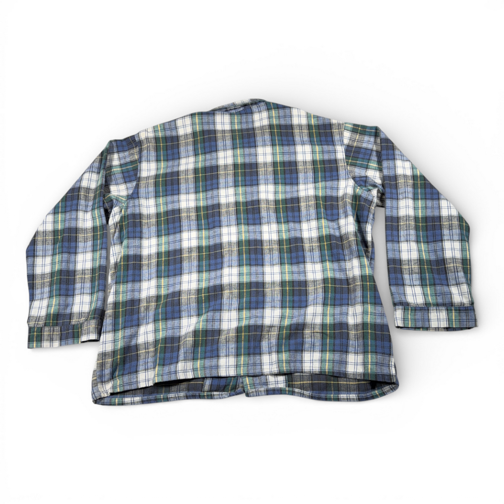 Vintage LL Bean Shirt Adult EXTRA LARGE Blue Plaid Flannel Pajama Sleepwear 70s-3 Vintage LL Bean Shirt Adult EXTRA LARGE Blue Plaid Flannel Pajama Sleepwear 70s