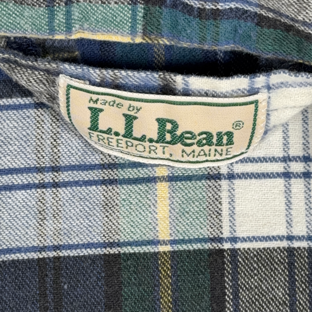 Vintage LL Bean Shirt Adult EXTRA LARGE Blue Plaid Flannel Pajama Sleepwear 70s-4 Vintage LL Bean Shirt Adult EXTRA LARGE Blue Plaid Flannel Pajama Sleepwear 70s