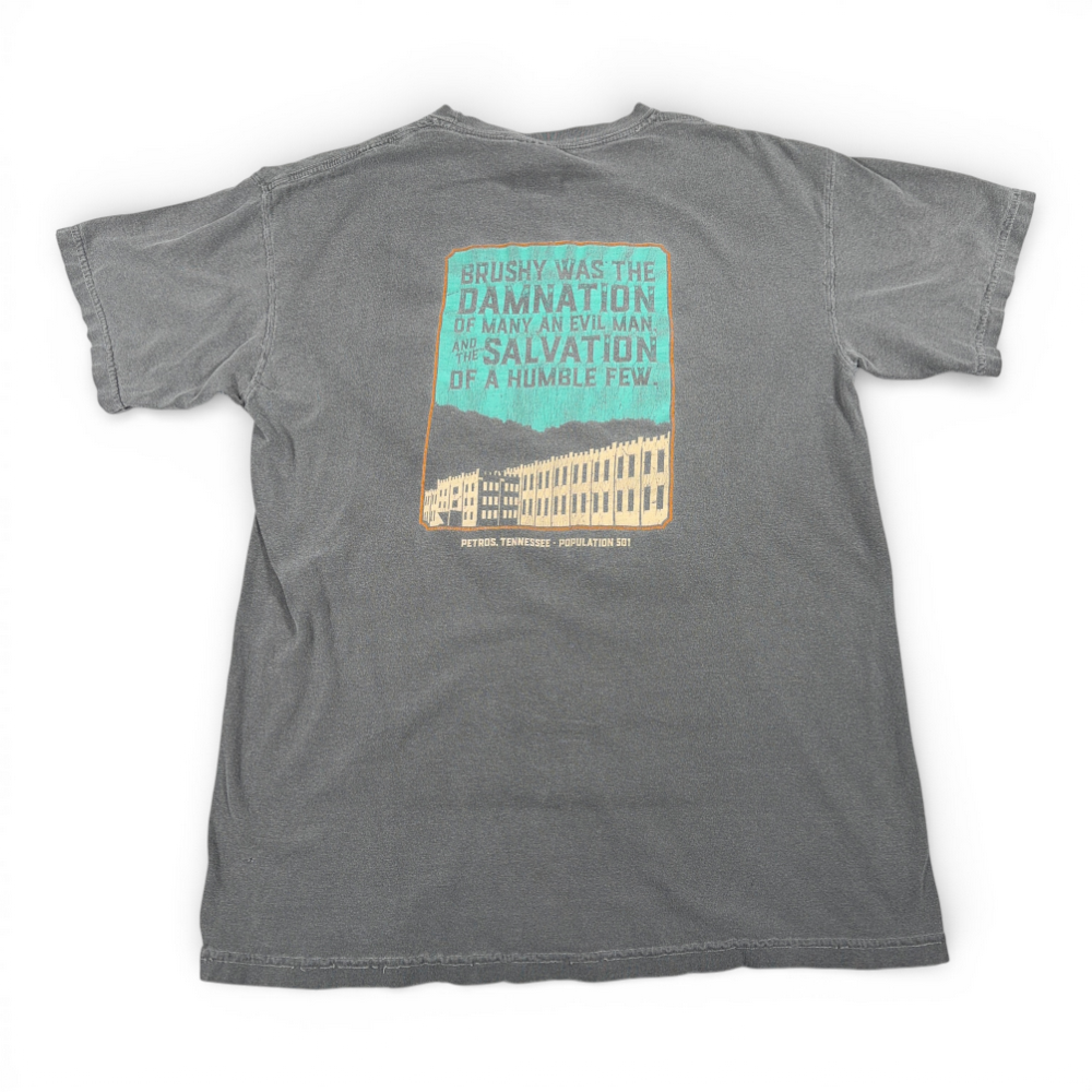 Brushy Mountain State Penitentiary Shirt Adult MEDIUM Gray Tennessee Prison Y2K-1 Brushy Mountain State Penitentiary Shirt Adult MEDIUM Gray Tennessee Prison Y2K