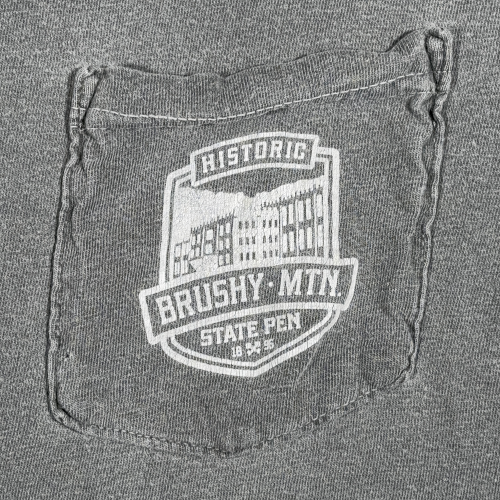 Brushy Mountain State Penitentiary Shirt Adult MEDIUM Gray Tennessee Prison Y2K-4 Brushy Mountain State Penitentiary Shirt Adult MEDIUM Gray Tennessee Prison Y2K