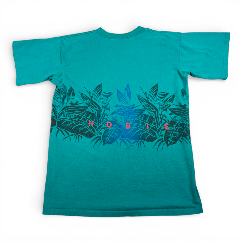 Vintage Hobie Shirt Adult LARGE Green Surfer Tropical Floral Leaf USA Made 90s-3 Vintage Hobie Shirt Adult LARGE Green Surfer Tropical Floral Leaf USA Made 90s
