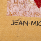 Jean Michel Basquiat Shirt Adult MEDIUM Brown Jazz Music Trumpet Long Sleeve Art