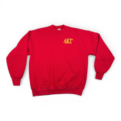 Vintage Delta Kappa Gamma Sweater Adult EXTRA LARGE Red Greek Letters USA 90s