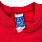 Vintage High School Sweater Adult MEDIUM Red Sweatshirt Trojets Russell USA 90s