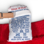 Vintage High School Sweater Adult MEDIUM Red Sweatshirt Trojets Russell USA 90s