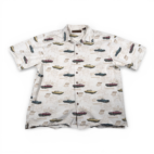 Vintage Classic Cars Shirt Adult LARGE White Camp Route 66 Maps Americana Y2K