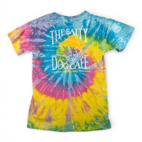 Vintage Salty Dog Cafe Shirt Adult LARGE Blue Tie Dye Hilton Head Island 90s