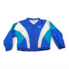 Vintage Reebok Jacket Adult EXTRA LARGE Blue White Windbreaker Colorblock 90s