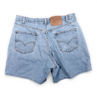 Vintage Levis 550 Shorts Mens 32 Blue Jean Denim Cotton Light Wash Relaxed 90s