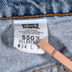 Vintage Levis 550 Shorts Mens 32 Blue Jean Denim Cotton Light Wash Relaxed 90s