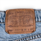 Vintage Levis 550 Shorts Mens 32 Blue Jean Denim Cotton Light Wash Relaxed 90s