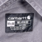 Carhartt Overalls Mens 44x32 Gray Canvas Bib Relaxed Rugged Flex Duck Workwear