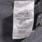 Carhartt Overalls Mens 44x32 Gray Canvas Bib Relaxed Rugged Flex Duck Workwear