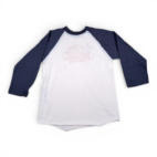 Vintage Wander Indiana Shirt Adult SMALL White Blue Raglan Destination USA 80s