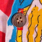 Vintage Hawaiian Shirt Adult LARGE Red Fish Sailboats Palms Abstract Camp 80s