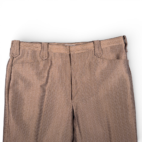 Vintage Circle S Pants Mens 36x33 Brown Gold Polyester Talon USA Made 70s