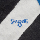 Vintage Spalding Track Jacket Adult LARGE Black White Colorblock Chevron 90s