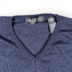 Vintage Brandini Sweater Vest Adult LARGE Blue Merino Wool Italy Preppy Y2K