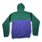 Patagonia Synchilla Sweater Mens SMALL Green Colorblock Hoodie Fleece Pullover
