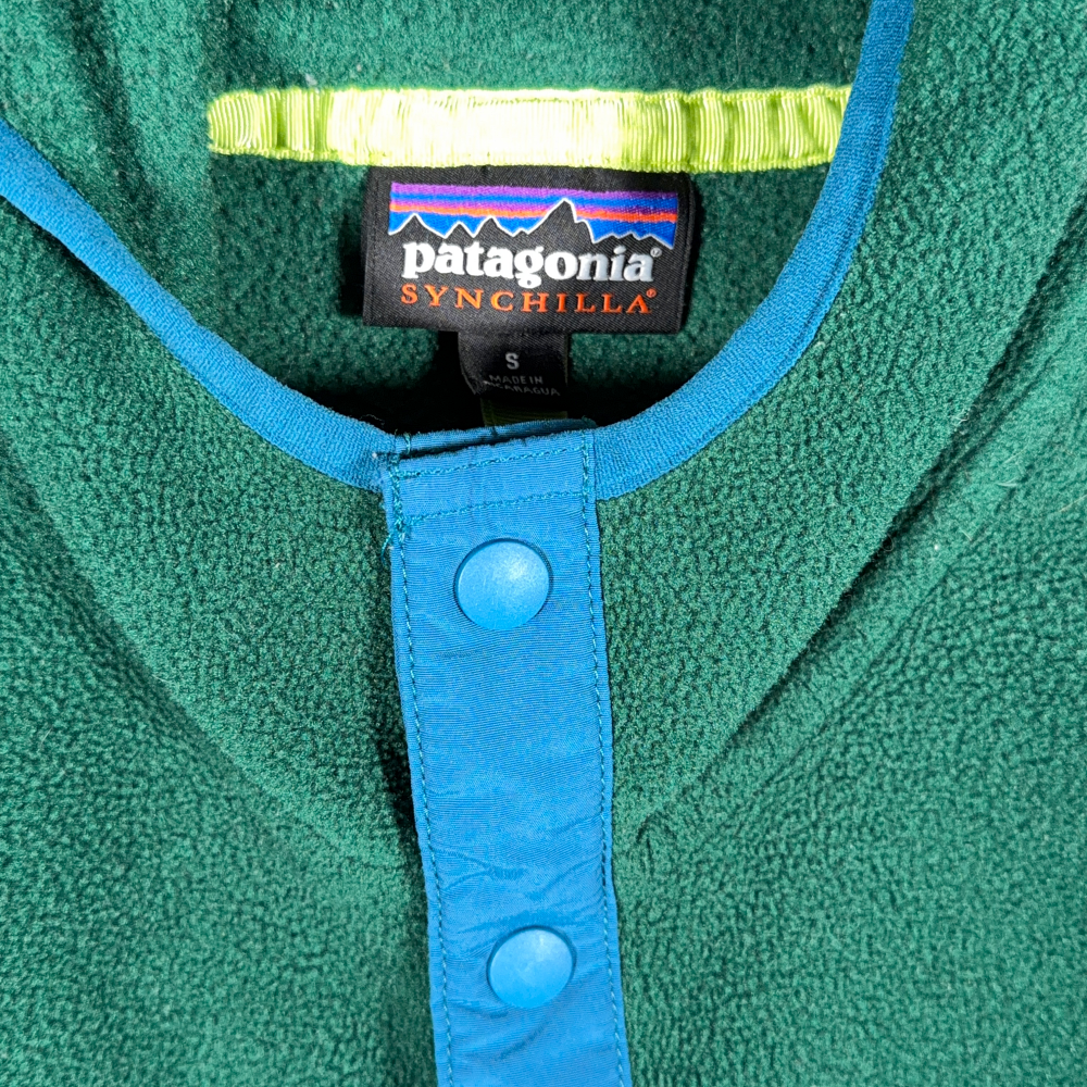 Patagonia Synchilla Sweater Mens SMALL Green Colorblock Hoodie Fleece Pullover-5 Patagonia Synchilla Sweater Mens SMALL Green Colorblock Hoodie Fleece Pullover