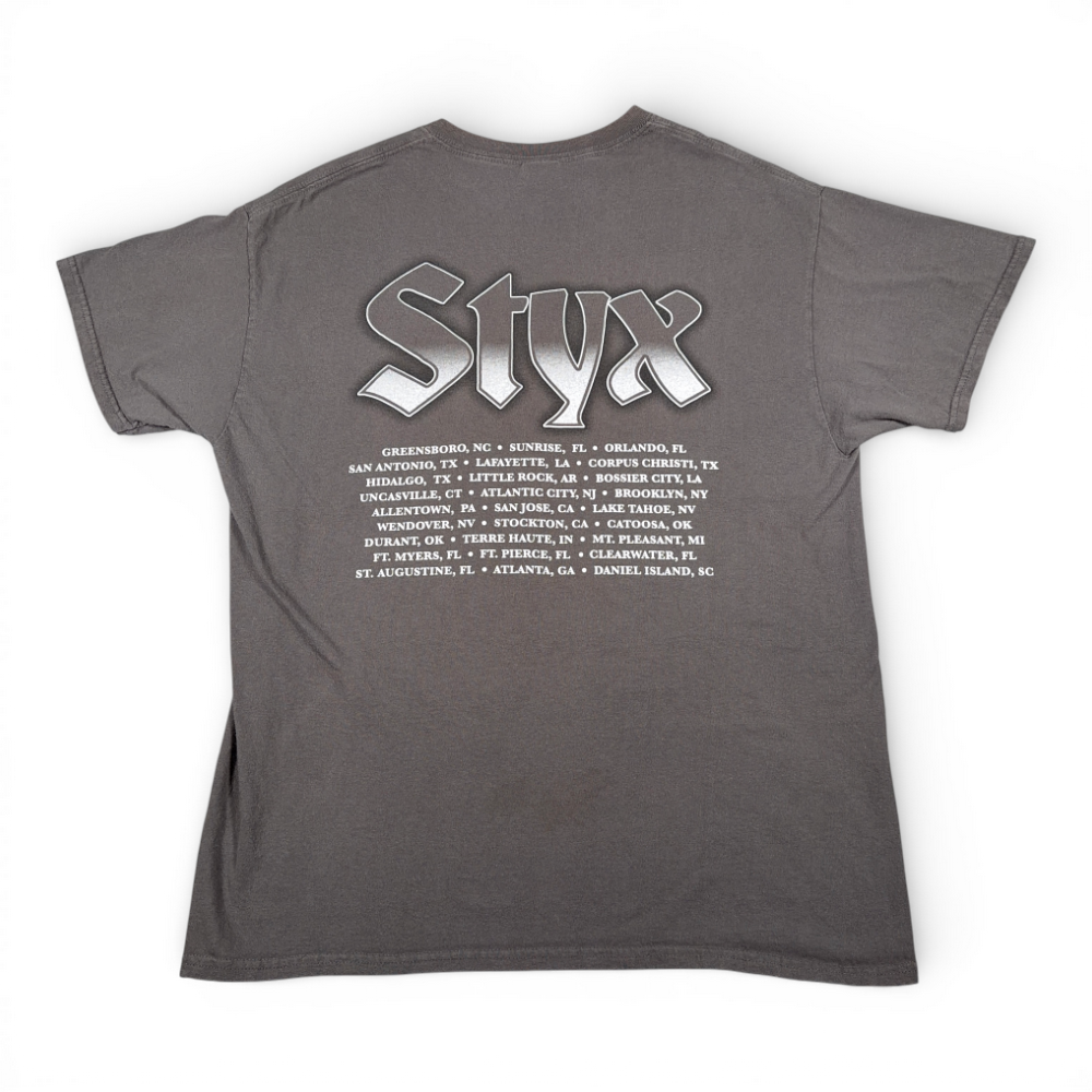 Styx Shirt Adult LARGE Gray 2016 Band Tour Concert Merch Music Classic Rock-3 Styx Shirt Adult LARGE Gray 2016 Band Tour Concert Merch Music Classic Rock