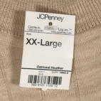 Vintage J Ferrar Sweater Adult 2XL XXL Brown Merino Wool Deadstock Tags 90s