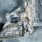 Carhartt Shirt Adult LARGE Blue Denim Sleeveless Vest Distressed Workwear Y2K