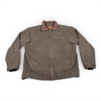 Vintage Faded Glory Jacket Adult LARGE Brown Canvas Corduroy Workwear Chore Y2K