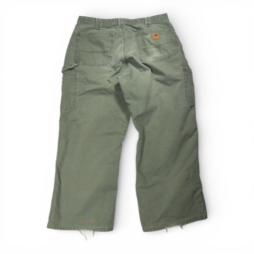 Vintage Carhartt Pants Mens 33×25 Green Carpenter Workwear Army Y2K 36×30 Tag-2 Vintage Carhartt Pants Mens 33x25 Green Carpenter Workwear Army Y2K 36x30 Tag