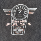 Vintage Harley Davidson Shirt Adult EXTRA LARGE Black Henley Biker Iowa USA 90s