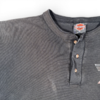 Vintage Harley Davidson Shirt Adult EXTRA LARGE Black Henley Biker Iowa USA 90s