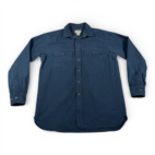 Vintage LL Bean Shirt Adult MEDIUM Blue Chamois Flannel Outdoor Heritage Y2K