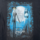 Corpse Bride Shirt Womens MEDIUM Black Tim Burton Gothic Emily Victor Movie