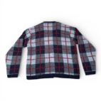 Vintage Scottish Isle Sweater Adult MEDIUM Blue Cardigan Mohair Kurt Cobain 60s