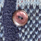 Vintage Scottish Isle Sweater Adult MEDIUM Blue Cardigan Mohair Kurt Cobain 60s