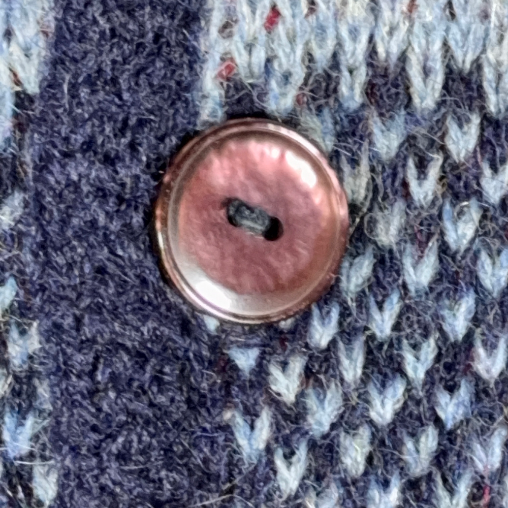 Vintage Scottish Isle Sweater Adult MEDIUM Blue Cardigan Mohair Kurt Cobain 60s-6 Vintage Scottish Isle Sweater Adult MEDIUM Blue Cardigan Mohair Kurt Cobain 60s