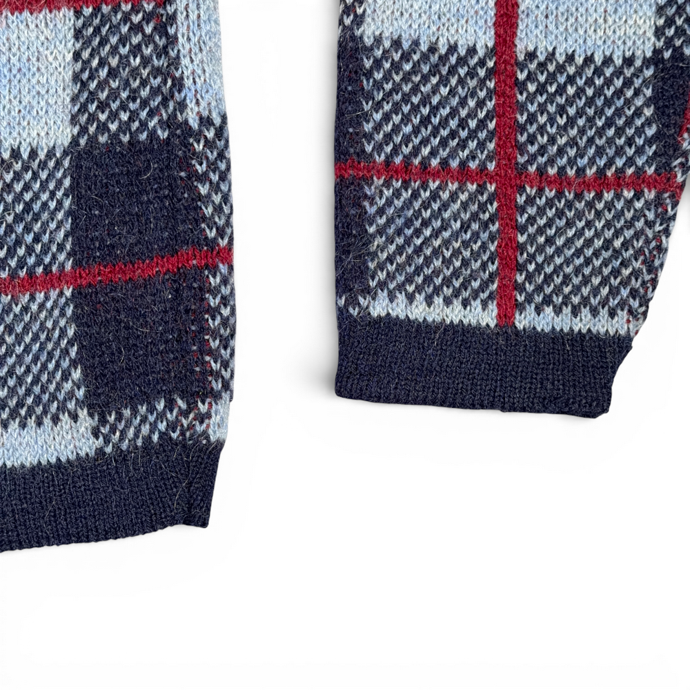 Vintage Scottish Isle Sweater Adult MEDIUM Blue Cardigan Mohair Kurt Cobain 60s-9 Vintage Scottish Isle Sweater Adult MEDIUM Blue Cardigan Mohair Kurt Cobain 60s