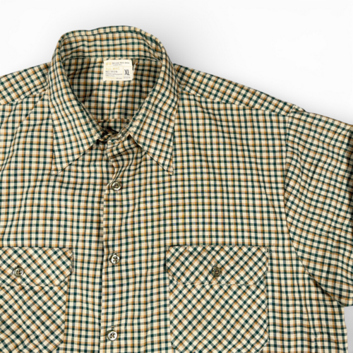 Vintage Big Mac Shirt Adult EXTRA LARGE Green Gingham USA Cotton 70s-2 Vintage Big Mac Shirt Adult EXTRA LARGE Green Gingham USA Cotton 70s