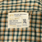 Vintage Big Mac Shirt Adult EXTRA LARGE Green Gingham USA Cotton 70s
