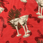 Vintage Caribbean Joe Polo Shirt Adult MEDIUM Orange Martini Tropical Resort Y2K