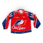 Vintage Talladega Nights Jacket Adult SMALL Red Cal Naughton Costume NASCAR Y2K