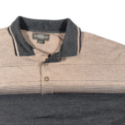 Vintage Knights Sportswear Polo Shirt Adult LARGE Gray Brown Striped Preppy 90s