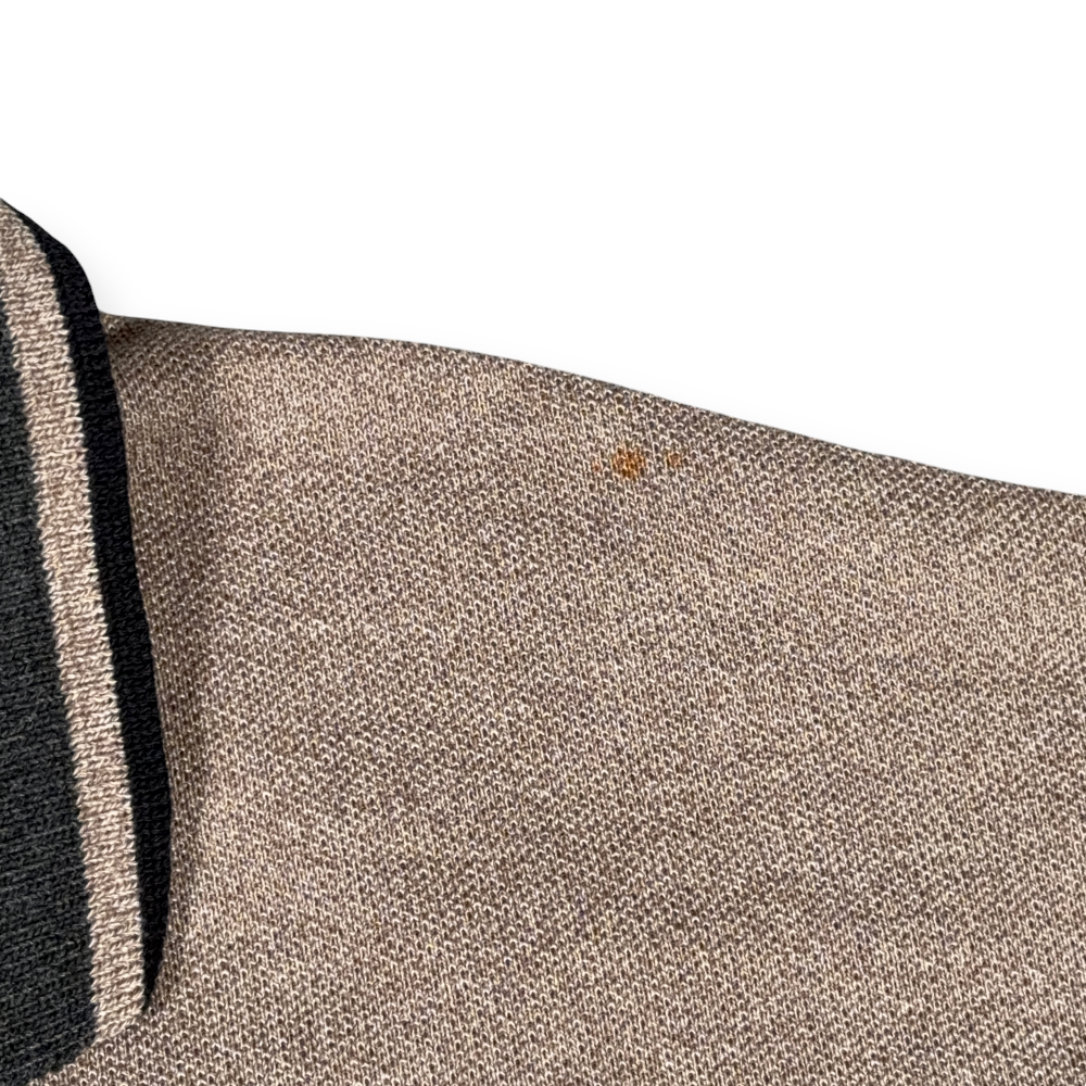 Vintage Knights Sportswear Polo Shirt Adult LARGE Gray Brown Striped Preppy 90s-8 Vintage Knights Sportswear Polo Shirt Adult LARGE Gray Brown Striped Preppy 90s