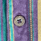 Vintage Levis Shirt Adult LARGE Purple Green Gold Striped Henley Grunge USA 90s
