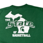 Vintage Michigan State Spartans Shirt Adult LARGE Green Nike Basketball Y2K