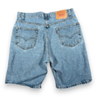 Vintage Levis Jean Shorts Mens 34 Blue Light Wash Denim 505 Regular Fit Y2K