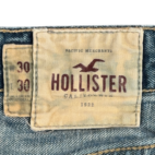 Vintage Hollister Jeans Mens 30x30 Blue Boomer Slim Bootcut Button Fly Y2K