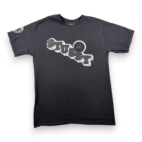 Vintage Stussy Shirt Adult MEDIUM Black Skater Big 4 Cities Spell Out Logo Y2K